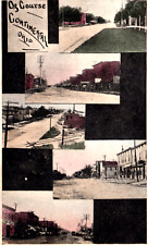 Continental Ohio Street View Postcard 1909 Stores Buildings Advertising picture