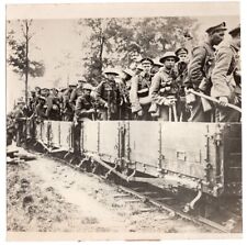 1918 Trench Railway Moving British Troops Messines Ridge Original News Photo picture