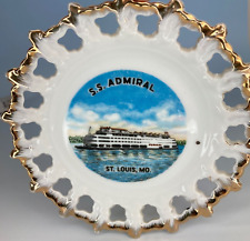 St Louis SS Admiral Steamboat Souvenir c1960s Mississippi River Trinket Dish picture