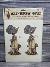 Vtg American Greetings 1971 Holly Hobby Prints Decoupage Blue Floral Bonnet picture
