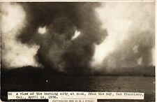 Burning of San Francisco View from Bay California Undivided Unused Postcard 1906 picture