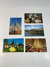 Lot of 5 Vintage Postcards Walt Disney World Mickey Snow White Tom Sawyer Island picture