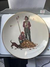 Vintage Gorham Norman Rockwell 1974 Limited Edition Four Seasons Plates Set of 4 picture