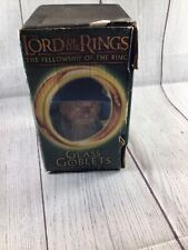 Lord of The Rings Gandalf The Wizard Light Up Glass Goblet Vintage 2001 in Box picture