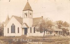 Delphos Kansas~Methodist Episcopal Church~Houses~Zetta B Got Married~1909 RPPC picture