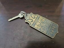 Vintage Brass Hotel Fob with Key Bangkok Thailand picture