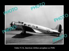 OLD 8x6 HISTORIC AVIATION PHOTO VULTEE V1-A AIRCRAFT AMERICAN AIRLINES c1940 picture
