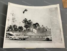 Ford Thunderbird Stock Race Car Accident Crash 1960 Original Press Photo picture
