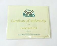 SEALED WDCC Enthroned Evil Queen Snow White Seven Dwarfs *COA ONLY* picture