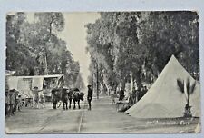 Vtg. Oregon Trail Monument Expedition Postcard Camp in the Park Ontario, CA 3978 picture
