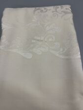 Vintage Linen Damask Tablecloth, scroll design, 60” x 78” Light Yellow picture