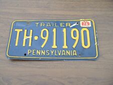 Pennsylvania 1976 Trailer License Plate TH 91190 picture