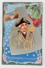 George Washington Post Card E Nash Series 2 Embossed Industry Unused Unposted picture