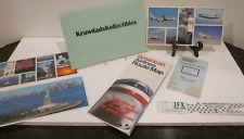 VTG AMERICAN AIRLINES 1970'S ROUTE MAP BAGGAGE TAG POST CARDS PAPER EPHEMERA picture