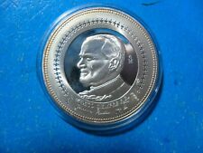 1990 MEXICO MINT MEDAL JOHN POPE PAUL II .999 SILVER 1 PURE OUNCE PROOF picture