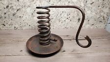Antique French Candle Holder Wrought Iron 