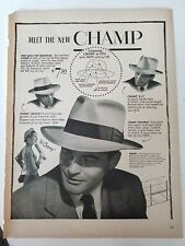 1948 Champ men's hats Diplomat Gaucho Styles vintage fashion ad picture