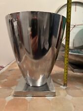 Michael Graves Postmodern 8.5” Cast Aluminum Lidded Trophy Vase Rare Great Shape picture