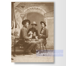 Vintage Cowboy Poker Game Photo Print - Old West Saloon Gambling picture