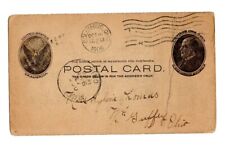 1906 Columbus OHIO US Scott #UX18 -1c McKinley Hand Sketch Pre-Print Postal Card picture