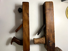 Lot of 2 Vintage Antique Wood Wooden Plane Planers Unbranded Hand Made Smoother picture