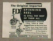 1947 Print Ad Fix Spinning Fishing Reels General Products Englewood,NJ picture