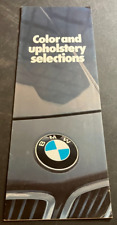 1982 BMW Model Range - Vintage Dealer Color & Upholstery Brochure Chart  ENGLISH picture