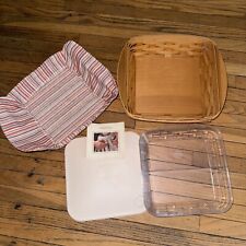 Longaberger 2005 Brownie Basket With Insert Split Tray And Cover EUC picture
