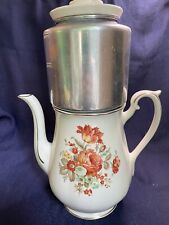 RARE Vintage Ceramic Drip-o-Lator The Enterprise Aluminum Co Coffee Pot 1940s/50 picture