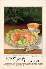 1931 vintage recipe advert for Knox Gelatine - Salmon or Tuna Fish Loaf picture