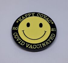 Happy Covac Covid Vaccinated Smiley Happy Face 2021 Vaxxed Covid-19 Pin (150) picture
