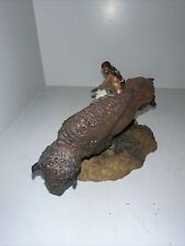 Heritage Foundation buffalo  1990 Franklin Mint Statue Native American Indian picture