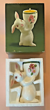 Avon Sunny Bunny Vintage 1981 Ceramic Candle Holder With Candle, Box and Insert picture