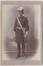 C. 1890s CABINET CARD HAYNES KNIGHTS TEMPLAR IN UNIFORM WITH SWORD MINNEAPOLIS picture