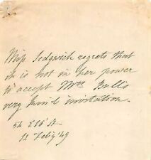 Catherine Sedgwick Early American Author Novelist Antique Autograph Signed Note picture