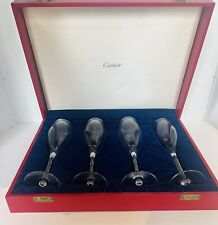 Vintage Cartier Champagne Glasses Flutes in Original Box Presentation Case picture