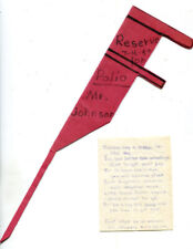 1950s Polio Vaccine Reservation Red Construction Paper Hypodermic & Cute Poem picture
