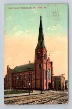 McKeesport PA-Pennsylvania, First M.E. Church, Vintage Postcard picture