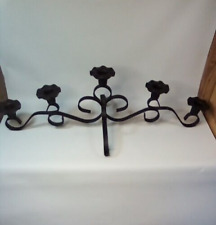 Black Wrought Iron 5 Stem Candle Holder Candelabra Scroll picture