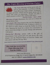 Religious Holy relic card The triple blessing of God the Father picture