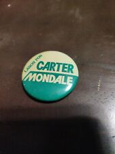 Vintage Political Pin Labor for Carter Mondale Union Button picture