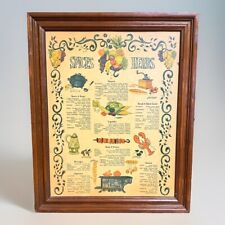 VINTAGE 1970  THREE MOUNTAINEERS INC HERBS & SPICES WALL CABINET RACK picture