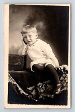 RPPC Portrait of Young Boy Paul Lonian? Real Photo Postcard picture