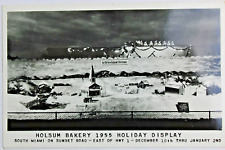 c1955 REAL PHOTO POSTCARD - HOLSUM BAKERY 1955 HOLIDAY DISPLAY  SOUTH MIAMI,FLA. picture