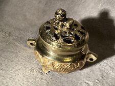New Brass Asian Censer 5x4x4 with Birds, and Fruits picture