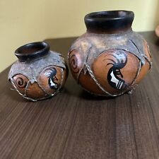 Vintage Tarahumara Native American Olla w Pictographs of Kokopelli and The Snake picture