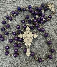 Rosary Purple Beads Christian Fatima 1917 2017 Holy Father Catholic picture