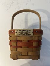 Longaberger Christmas Collection Candy Cane Basket Red Splits 1986 Rare picture