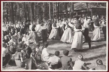 1940s 1950s Press Photo Poland  Polish People Traditional Costumes Dancing picture