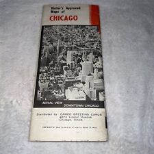 vintage map Visitor’s Approved Map of Chicago fd87 picture